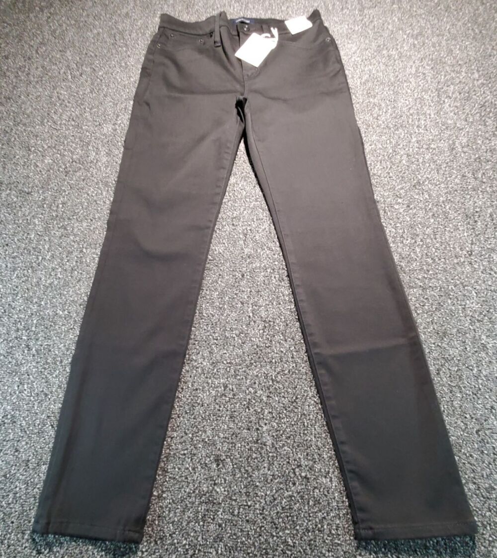 J Crew NEW Jeans Women's 28 Black High-Rise Toothpick Perfecting Pockets Skinny